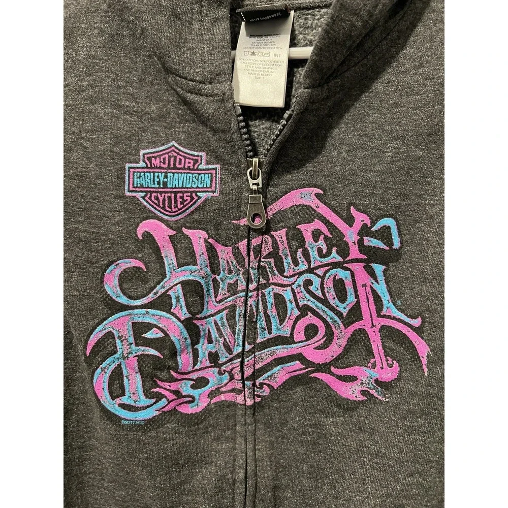 Harley Davidson Zip-Up Hoodie House of Harley‎ Dayton Ohio Size Large Children's